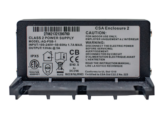 Aquatic AV AQ‑PSB‑1 13V DC 5A Waterproof Power Supply – IPX5
