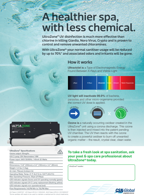 Sanitiser UltraZone UV + Ozone (Spa Guardian)