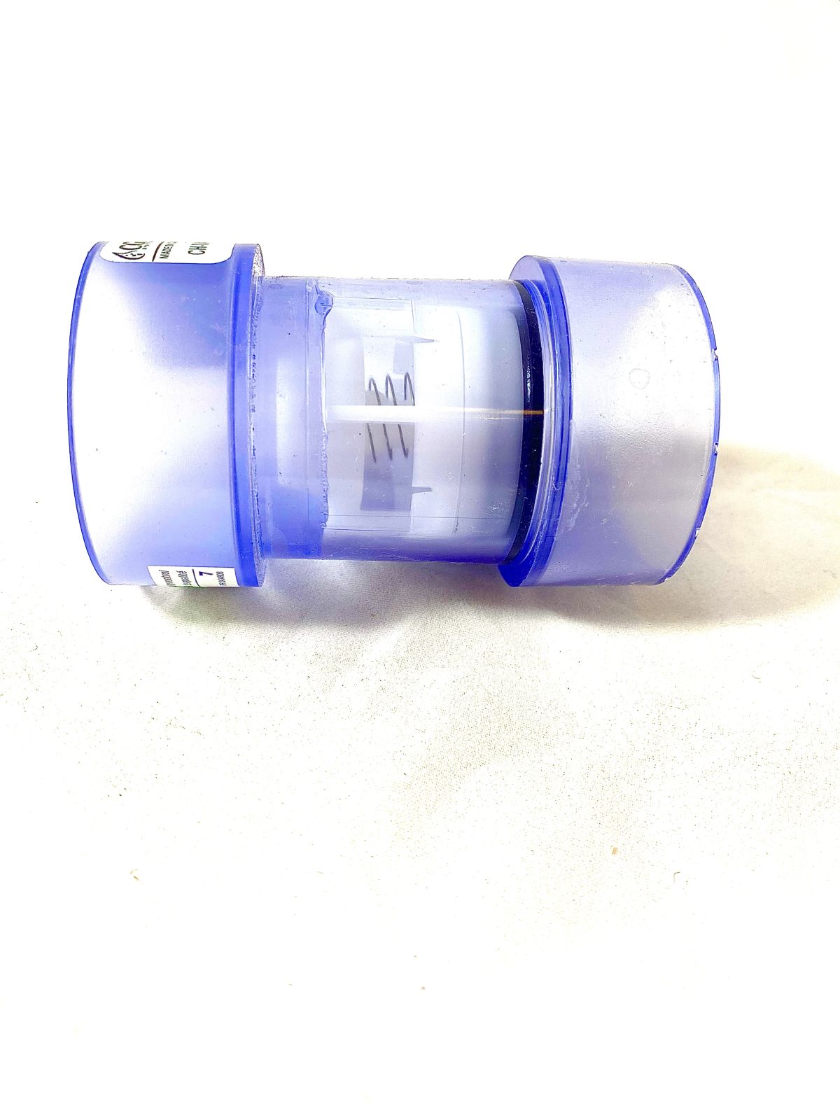 Valve 40mm Blower Check 1/4lb PVC Slim Clear