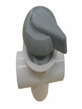 Valve 50mm 3 Way Standard Face Grey Diverter