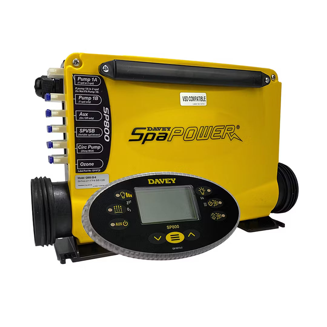 Davey Spa-Quip SP800 3.0kw Controller with oval touchpad-Q800-30