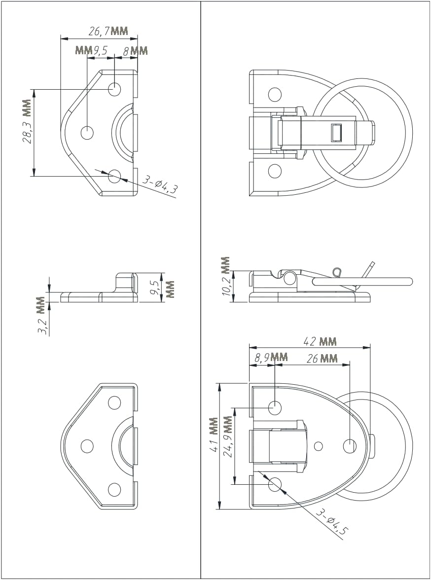 SAUNA WALL SNAP BUCKLES SET