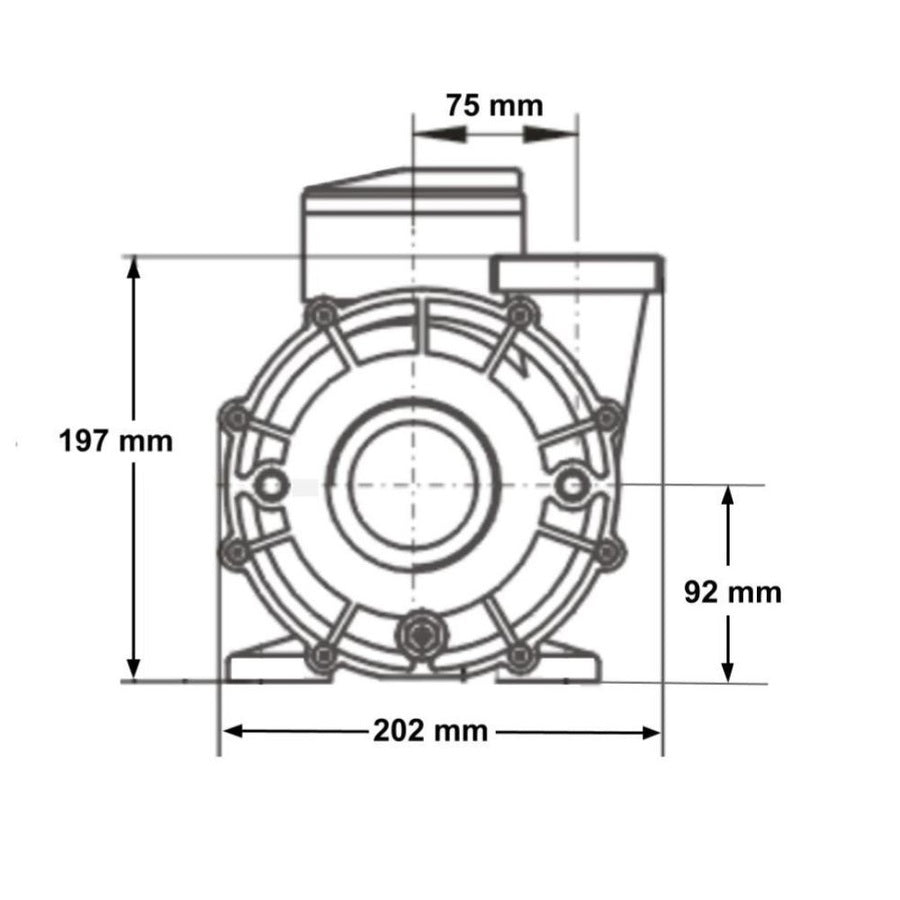 Spa Massage Pump WP200-2 50HZ 2 speed 2HP