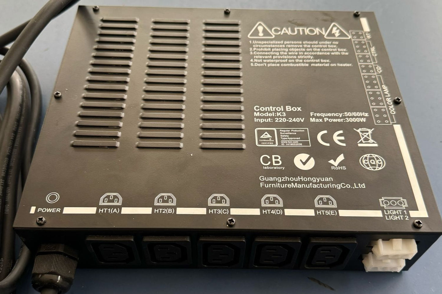 Control Box for IR Sauna K3