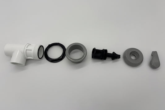 Spa On/Off Control Valve 25mm 2 Way Std Face Grey - 11-4050
