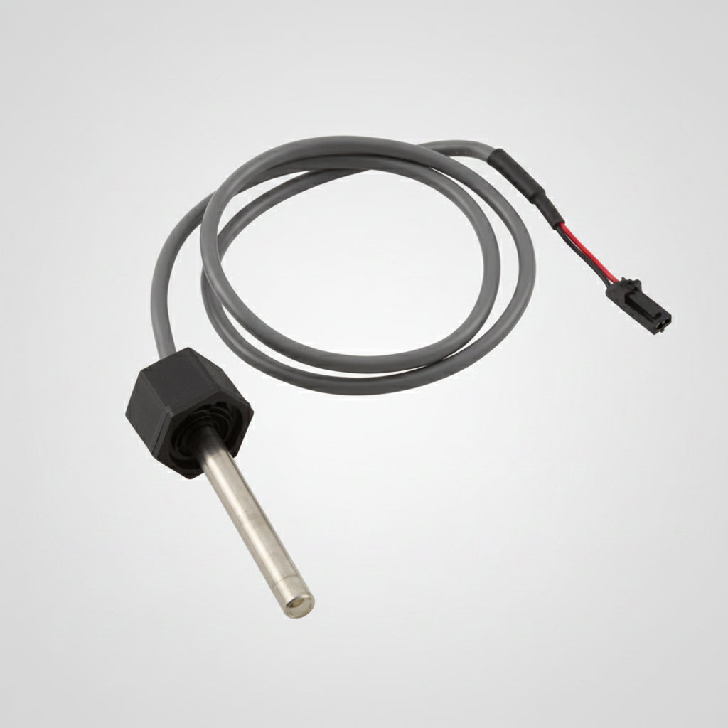Balboa M7 24‑inch temperature and hi‑limit spa sensor 30382 with metal probe and 2‑pin connector