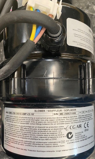 CG Air Blower 1SP 700W 240V 50Hz Amp Plug 3m Lead