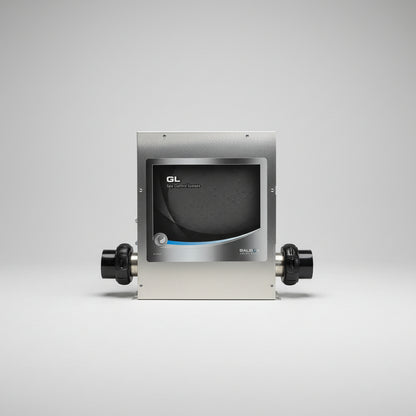 Balboa GL8000M3-RCA spa controller 55575 with integrated 3kW titanium heater, 230V control pack for hot tubs and spas with IPX6-rated enclosure.