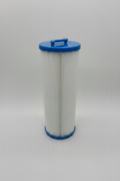 Spa filter cartridge with blue top handle and female threaded base 350x125mm for Jazzi and Passion spas