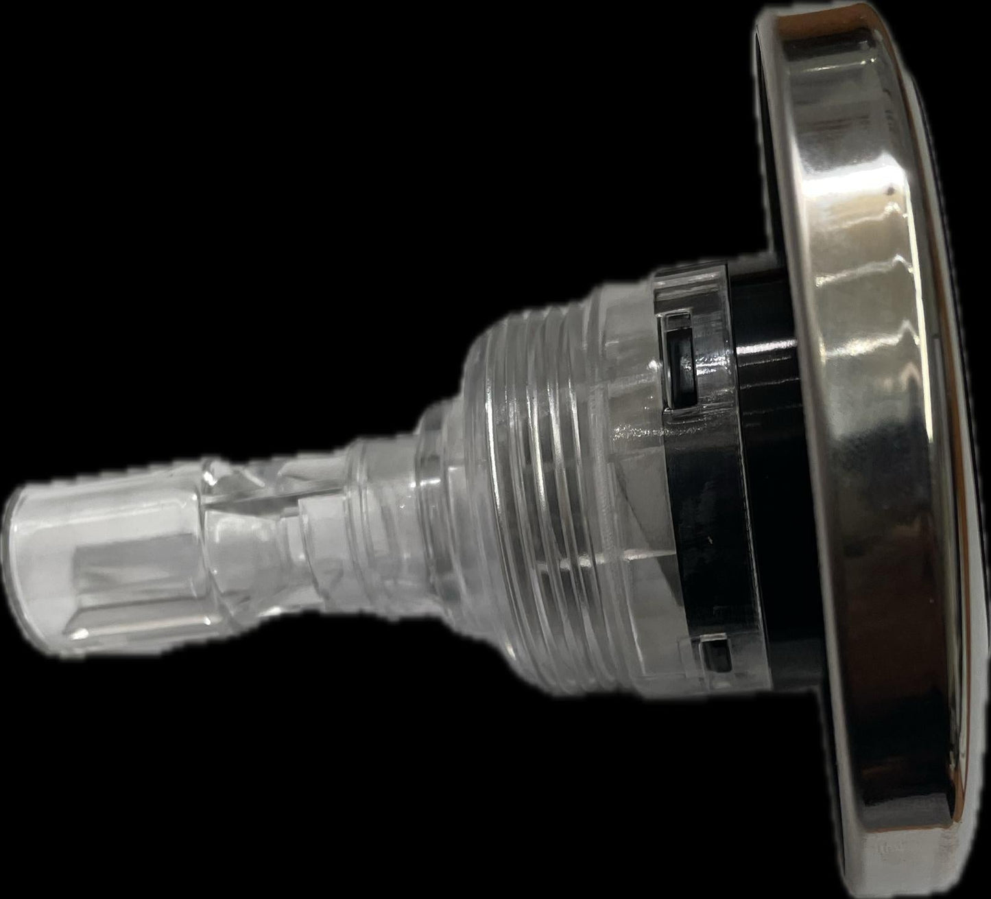 Jet Mini Hurricane Directional 3" Black, Chrome with Clear Body