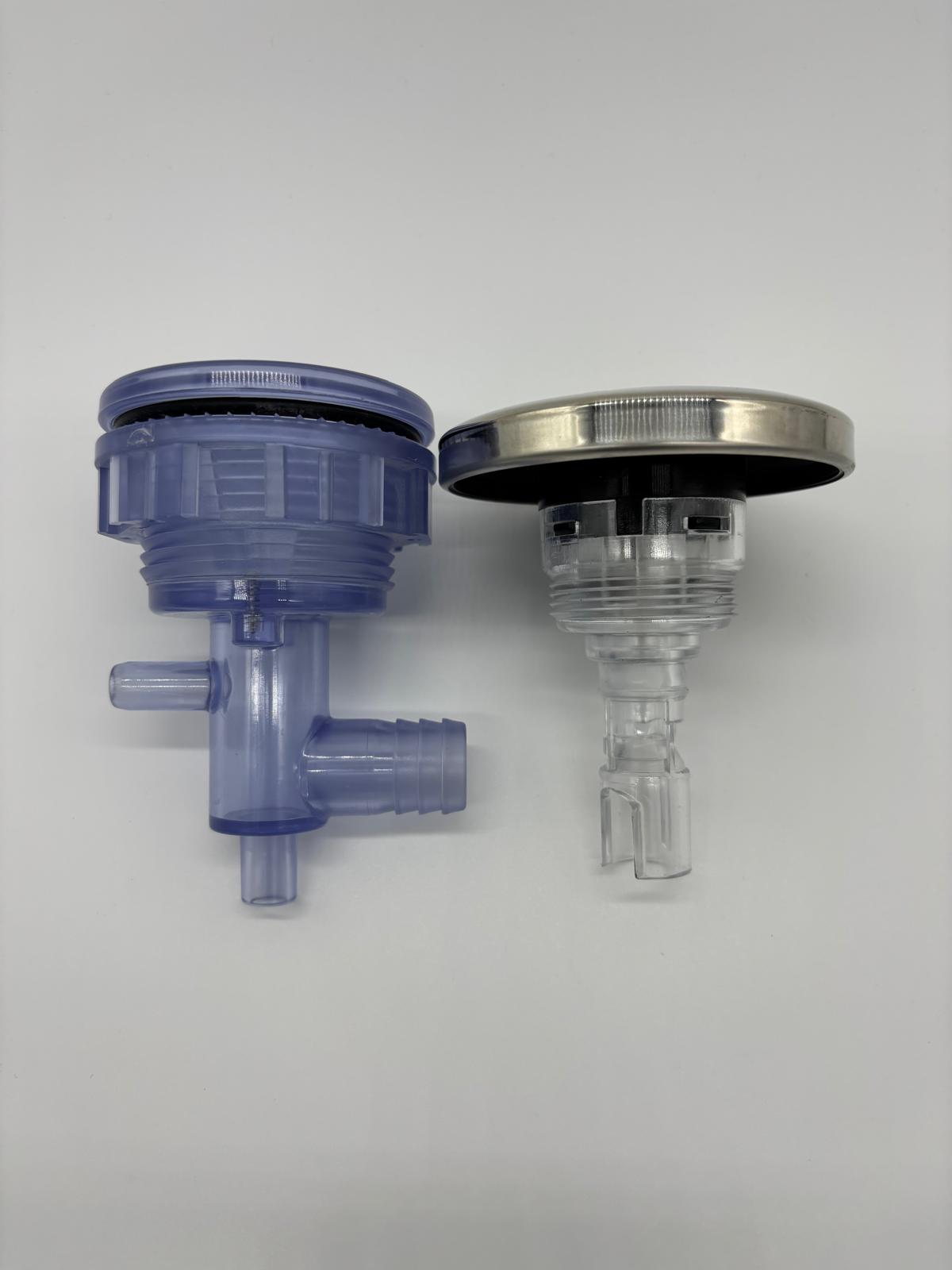 Spa Mini Pulsating Jet 3" Complete with Body – Black & Chrome