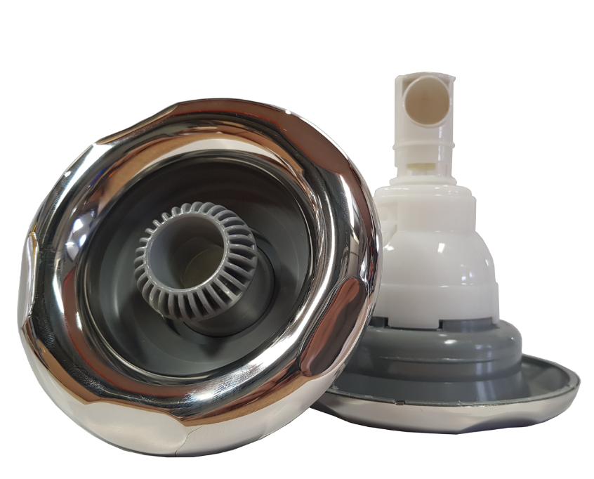 5″ Directional Jet Stainless Steel - Waterways Scallop Grey