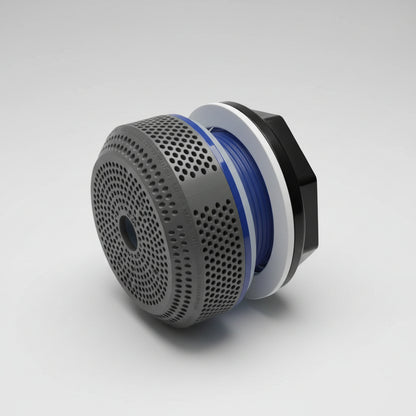 Balboa VGB Suction Assembly 5 inch CHARCOAL 90148-CG complete spa suction fitting with safety cover for hot tub and hydrotherapy water circulation systems.