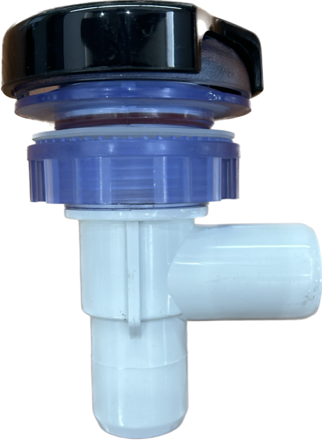 Valve 20mm On/Off 100% Shut off Black Waterfall