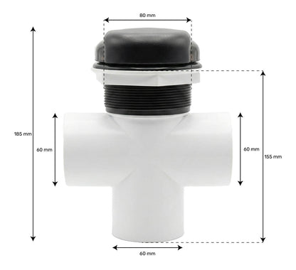 Balboa Diverter Valve 50mm 3 Way CL Cres 316SS