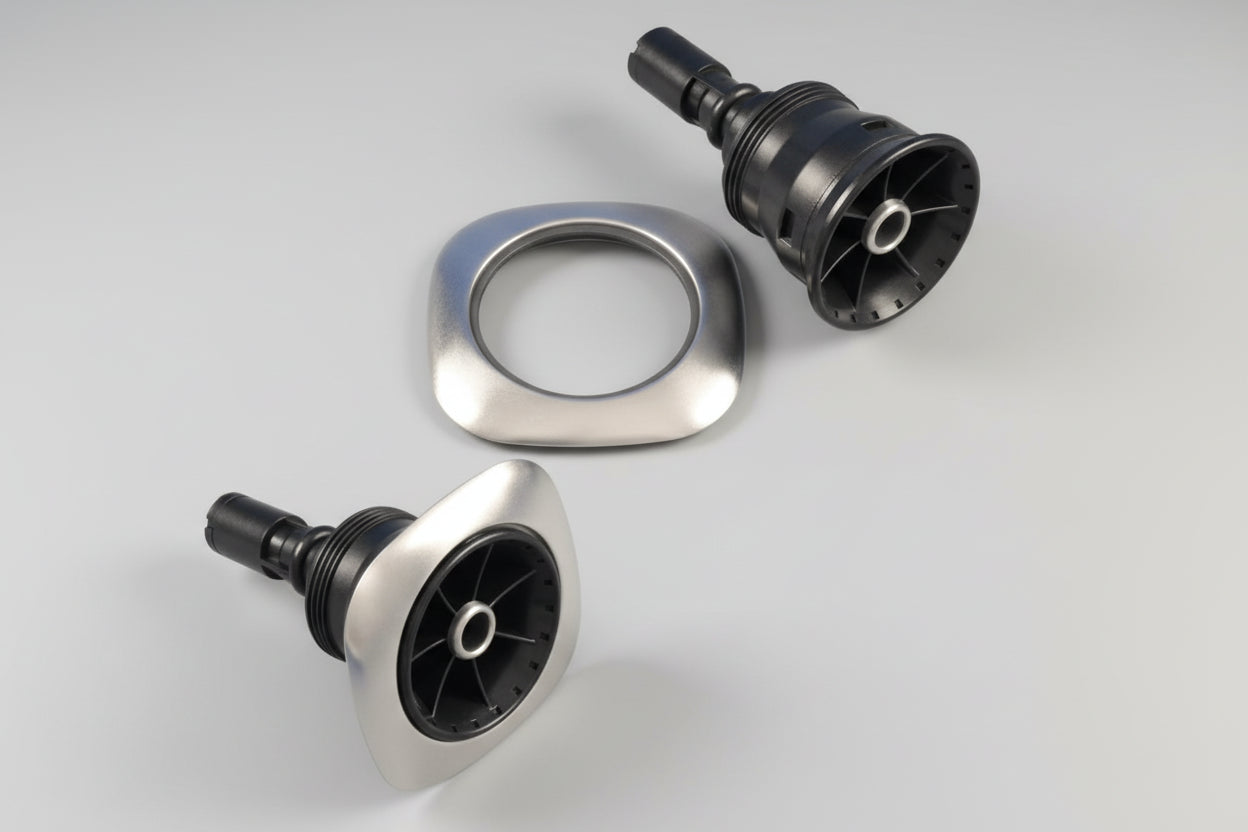 Bullfrog 10‑3350 3-inch adjustable brush stainless steel spa jet – OEM replacement jet insert.