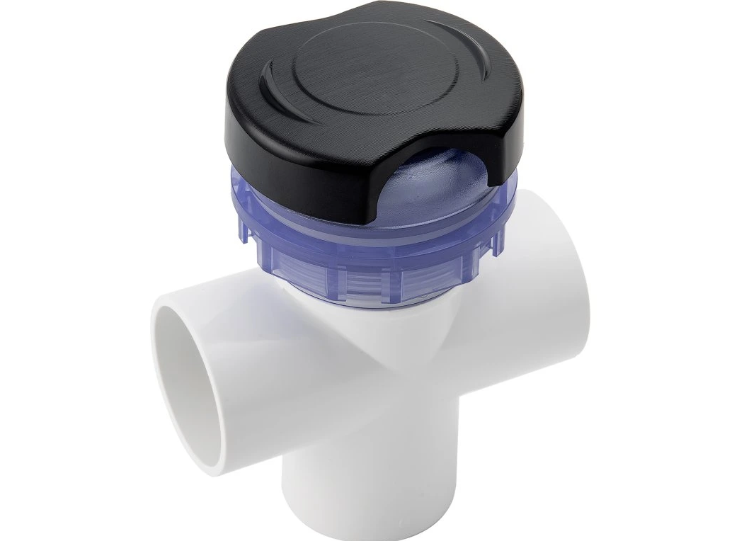 Spa LVS Diverter Valve 50mm 3 Way Black