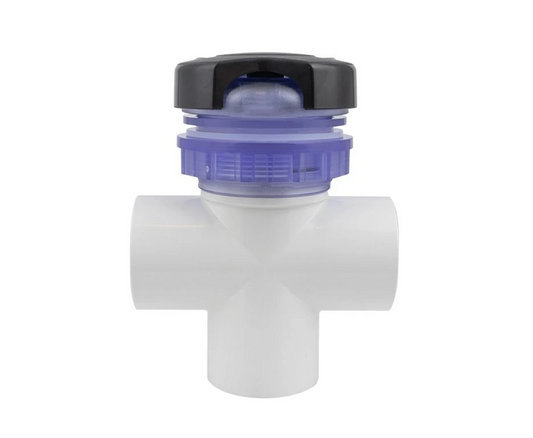 Spa LVS Diverter Valve 50mm 3 Way Black