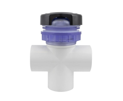 Spa LVS Diverter Valve 50mm 3 Way Black