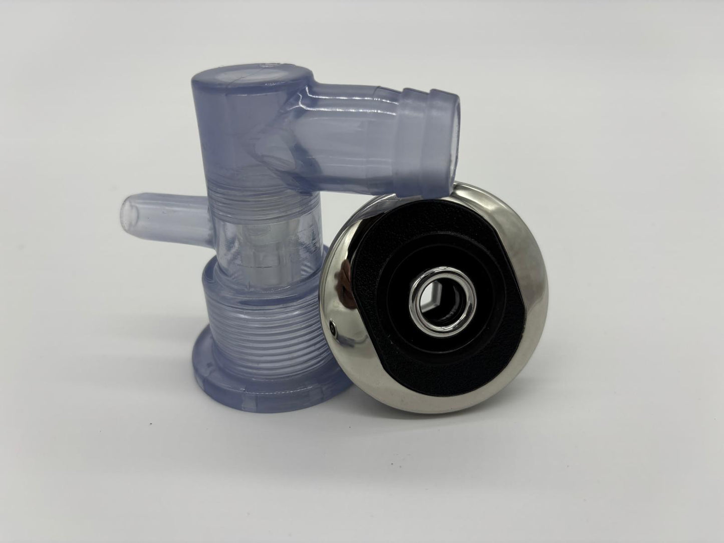 Spa Duo Jet 2" Directional Complete with Body ƒ?? Black & Chrome