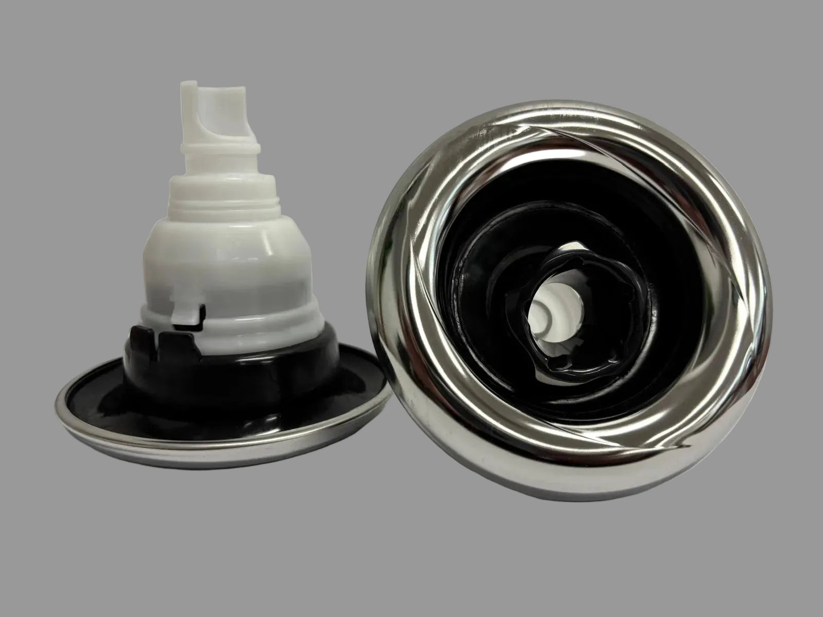 5 inch hurricane directional spa jet face 126.6mm chrome and charcoal clip-in Catalina style replacement jet