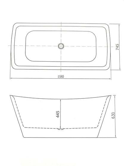 Lanark Bath Free Standing Dani White