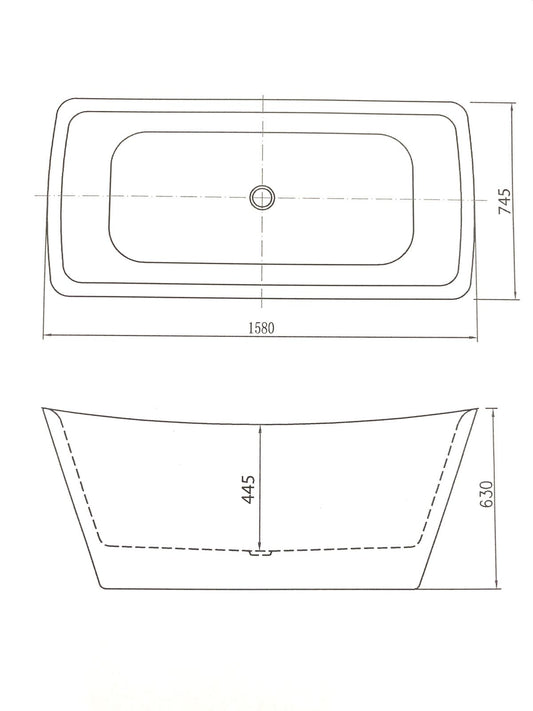 Lanark Bath Free Standing Dani White
