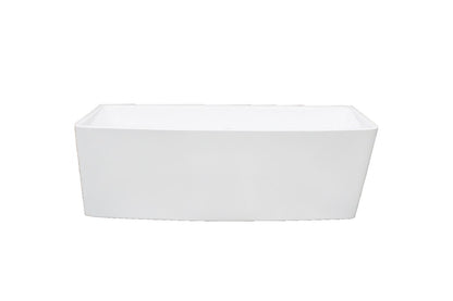 Lanark Bath Free Standing Dido White Left