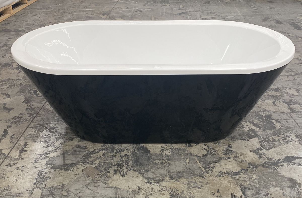 Lanark Bath Free Standing Kado Black and White