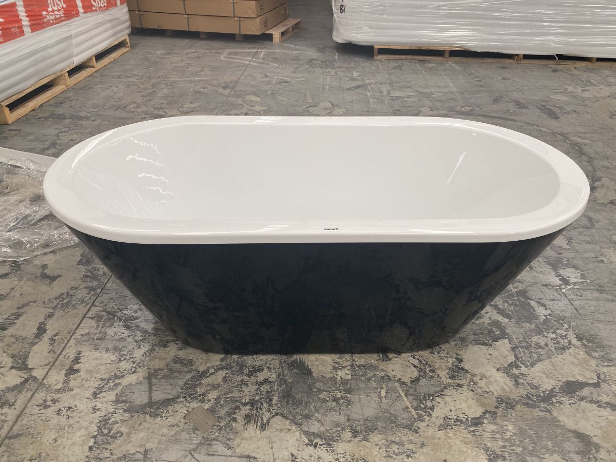 Lanark Bath Free Standing Kado Black and White