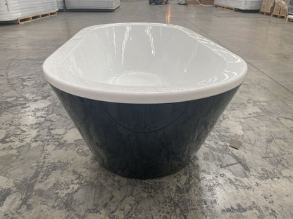 Lanark Bath Free Standing Kado Black and White