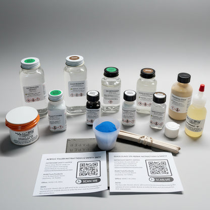 Quick Glaze acrylic repair kit in Midnight Canyon colour, 3oz bottle for repairing spa and bath acrylic surfaces