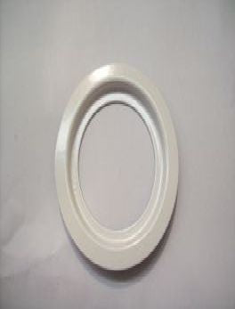 Air Button Bath Slimline Stamped Ring White