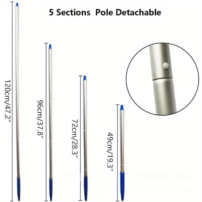 Spa Leaf Skimmer Net with 5-Section Aluminum Pole