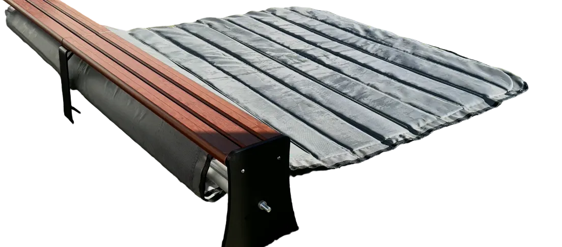 Roller_Station, ABGAL Neptune Under Bench Pool Roller Pool Cover Roller Solar Pool Cover Storage Timber Look Pool Bench Aluminium Pool Roller HDPE Frame Pool Accessories Poolside Furniture Australia Pool Supplies, Spa Cover, Spa Roller