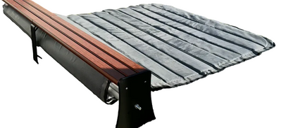 Roller_Station, ABGAL Neptune Under Bench Pool Roller Pool Cover Roller Solar Pool Cover Storage Timber Look Pool Bench Aluminium Pool Roller HDPE Frame Pool Accessories Poolside Furniture Australia Pool Supplies, Spa Cover, Spa Roller