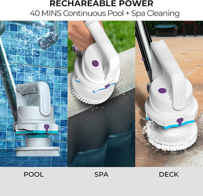 Scrubby Cordless Rechargeable Spa & Pool Scrubber Brush