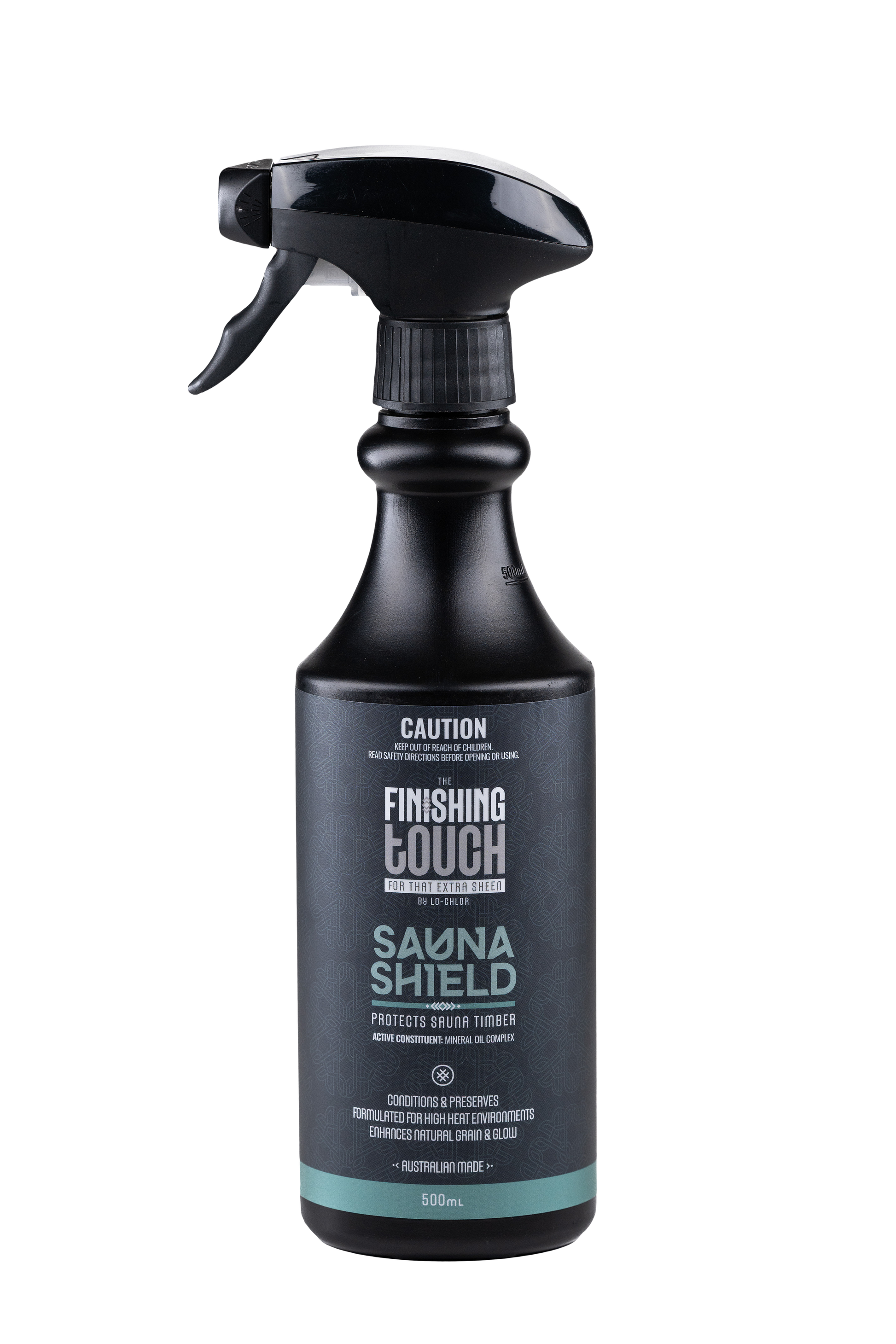 Sauna Shield Timber Seal Protector 500ml bottle for protecting and sealing sauna timber surfaces