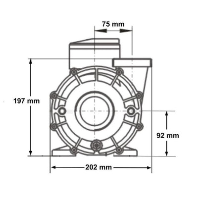 Spa Massage Pump WP200-2 50HZ 2 speed 2HP