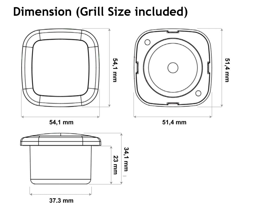 Speaker 1" No Grill - ASPE1INNGR