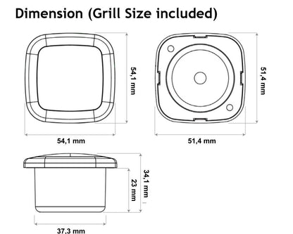 Speaker 1" No Grill - ASPE1INNGR