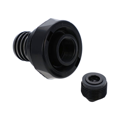 Spa Drain Valve Interface 1" - Black