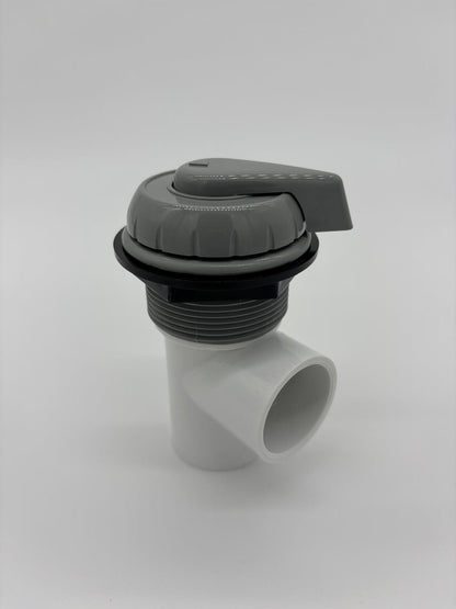 Spa On/Off Control Valve 25mm 2 Way Std Face Grey - 11-4050