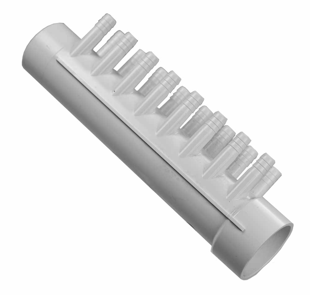 Air Manifold 10 port barbs x 47.5mm Closed